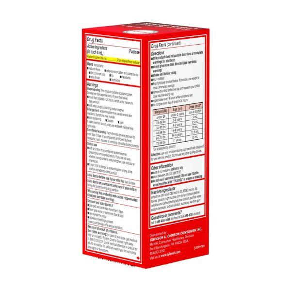 Siro Tylenol Cherry 120ml - الصورة 5